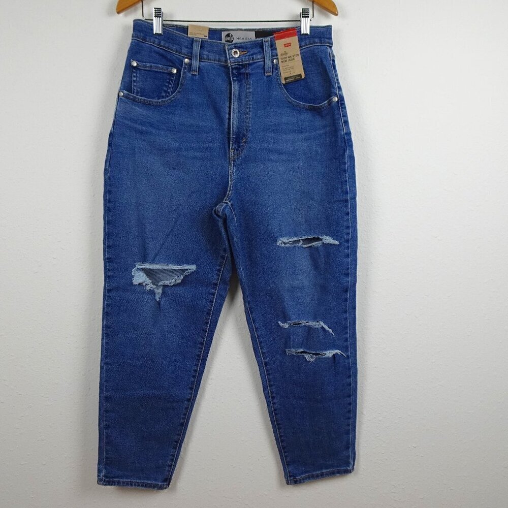 Levi's Mom Jeans Women's Size 31x27 Blue Denim Silvertab 1980's Distressed
